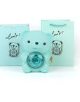 Rotating Bear Gift Box Rose Jewelry Box