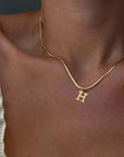 A-Z Alphabet Gold Plated Stainless Steel Pendant