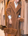 Long Winter Cashmere Lamb Winter Coat