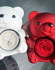 Rotating Bear Gift Box Rose Jewelry Box