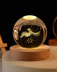 Crystal Night Ball with Base