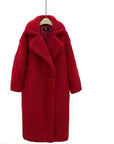 Long Winter Cashmere Lamb Winter Coat