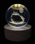 Crystal Night Ball with Base