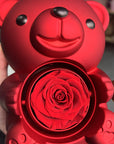 Rotating Bear Gift Box Rose Jewelry Box