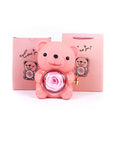 Rotating Bear Gift Box Rose Jewelry Box