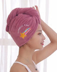 Microfiber Shower Cap Towel For Women