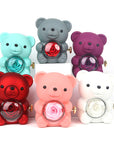 Rotating Bear Gift Box Rose Jewelry Box