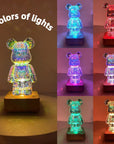 3D Bear Firework Light Lamp