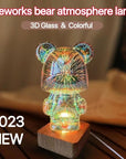 3D Bear Firework Light Lamp